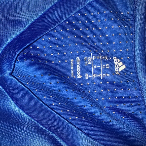 Adidas men's jersey soccer style Royal blue & black climacool fabric XL - Picture 3 of 5